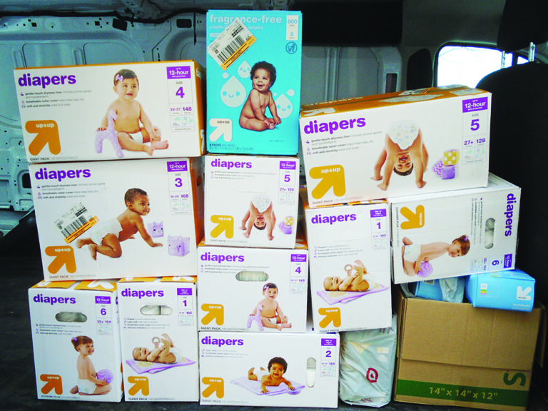 HFFA distributes donated diapers, tampons and personal care items